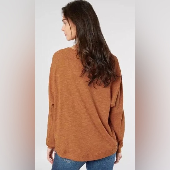 We The Free Don't Forget Me Cedar Brown Ribbed Knit Long Sleeve Top Size XS - Picture 3 of 16